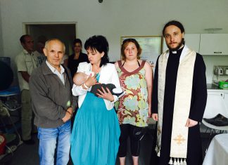 Pierwszy chrzest w hospicjum