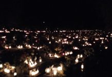 Cmentarz wieczorową porą