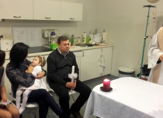 Kolejny chrzest w hospicjum