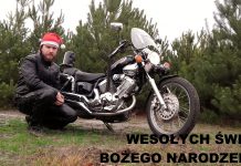 Zimowo, świątecznie, motocyklowo