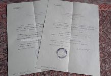 Świadectwo święceń