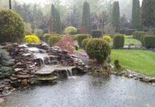 Wiosenny deszcz w ogrodzie seminaryjnym