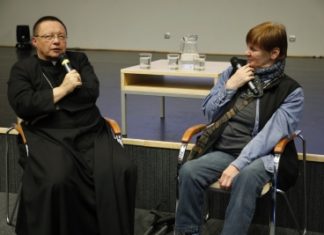 Spotkanie mój biskup i Janina Ochojska