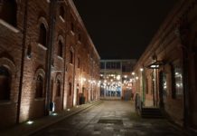 Skórzana fotografia w drodze z zakupów