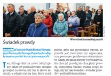 Artykuł w o uroczystościach patriotycznych w NIEDZIELI