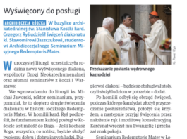 O diakonacie w Tygodniku Katolickim Niedziela