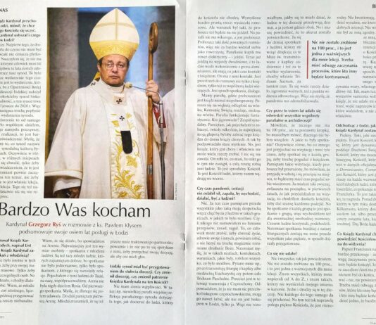 Ostatni wywiad podsumowujący 8 lat posługi w Kościele w Tygodniku IDZIEMY