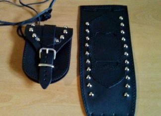 Skórzana kieszonka na motocykl