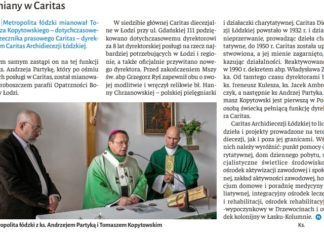 O nowym dyrektorze od dobroczynności w tygodniku NIEDZIELA