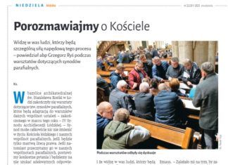 O synodach parafialnych w NIEDZIELI