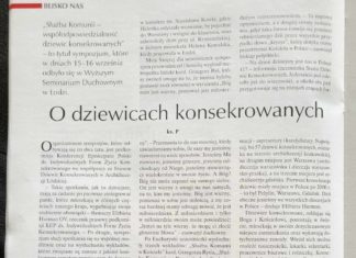 O dziewicach konsekrowanych w IDZIEMY