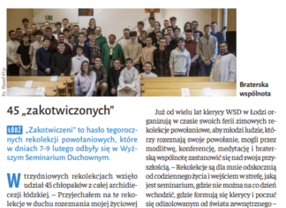 Rekolekcje powołaniowe w NIEDZIELI