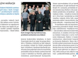 O wakacjach pasterza z diakonami w Tygodniku NIEDZIELA