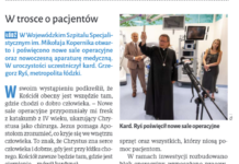 Artykuł w NIEDZIELI o poświęceniu w szpitalu