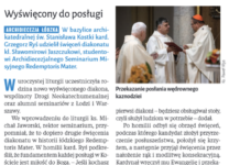 O diakonacie w Tygodniku Katolickim Niedziela