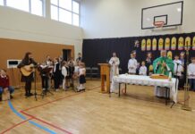 Msza święta szkolna i pasowanie klas pierwszych